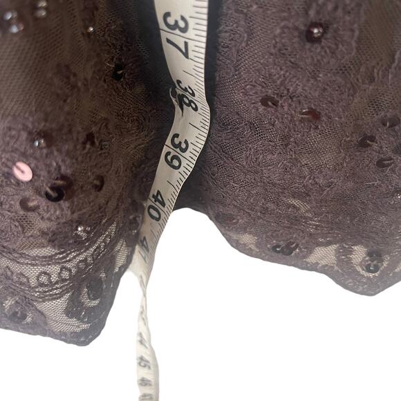 Sundance Women's Size Small Brown Embroidered Floral Brown Sweater Dress‎ - Picture 10 of 10